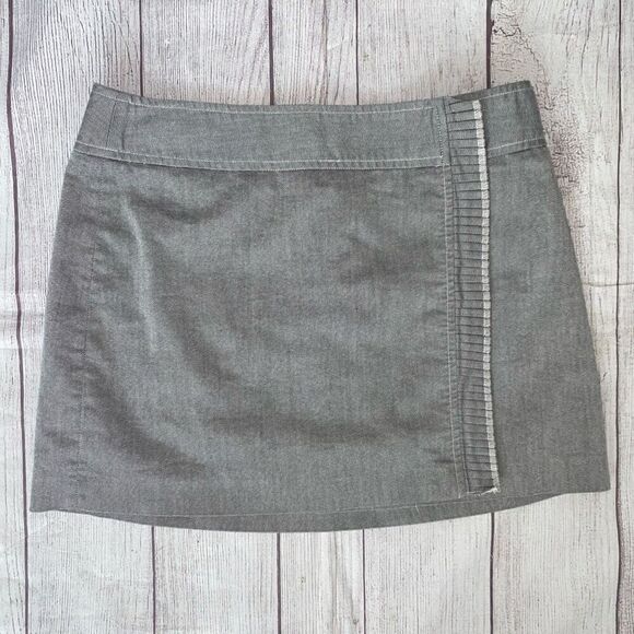 Express stretch women 7/8 wrap mini skirt grey - Picture 7 of 7